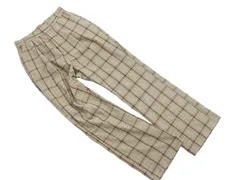 earth music&ecology アースミュージック＆エコロジー チェック パンツ sizeM/ベージュ ◇■ レディース