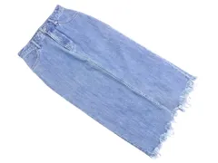 AZUL BY MOUSSY アズールバイマウジー カットオフ タイト デニムスカート sizeS/青 ■■ レディース