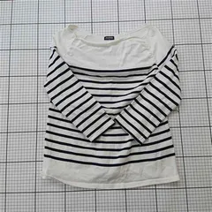 ◇ Θ ジャーナルスタンダード JOURNAL STANDARD ボーダー七分袖カットソー レディース ホワイト系 E  【1511120015519】