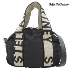 超美品 ステラマッカートニー Stella McCartney 現行タグ 700127 ロゴ刺繍ハンドル 斜め掛け ショルダーバッグ レディース