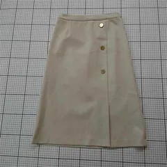 ◇ ⊇ エニィスィス anySiS ベージュ系 フロントボタン スカート レディース 2 ベージュ系 E  【1511120015670】
