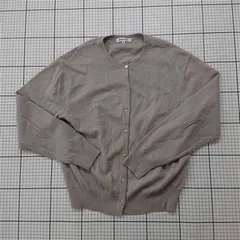 ◇ ⊇ ナチュラルビューティーベーシック カーディガン ウールカシミヤ混 ベージュ系 Mサイズ レディース E  【1511120015649】