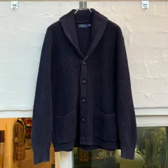 Polo Ralph Lauren ネイビー ショールカラー カーディガン S