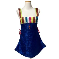 ブルーセットンのサイドリボンのタンウィエプロン■epron-40-s【ギフト】【お土産】エプロン 母の日 エプロン メンズ レディース  おしゃれ かわいい プレゼント 実用的  フリーサイズ かぶり  H型