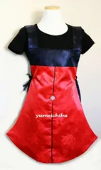 赤と紺のサイドリボンのタンウィエプロン■epron-25-s【ギフト】【お土産】