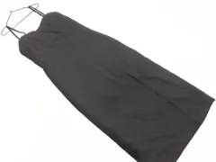 natural couture ナチュラルクチュール スリット キャミソール ワンピース sizeF/黒 ■■ レディース