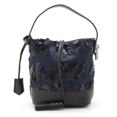 LOUIS VUITTON ルイ ヴィトン モノグラムサテン NN14 スポットライトPM ハンドバッグ バケツ型 スパンコール ミッドナイトブルー ポーチ欠品 M94601
