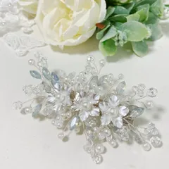 かわいいお花とパールのかんざし 櫛 留袖  浴衣 ヘアピン 髪飾り パールくし No176■cochi-176-s【かわいい】【かんざし】【簪】【ヘア飾り】【パール】【枝】【コーム】