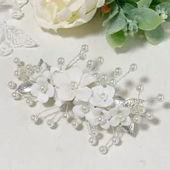 かわいいお花とパールのかんざし 櫛 留袖  浴衣 ヘアピン 髪飾り パールくし No175■cochi-175-s【かわいい】【かんざし】【簪】【ヘア飾り】【パール】【枝】【コーム】
