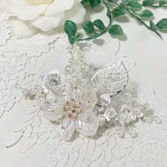 かわいいお花とパールのかんざし 櫛 留袖 浴衣  ヘアピン 髪飾り パールくし No173■cochi-173-s【かわいい】【かんざし】【簪】【ヘア飾り】【パール】【枝】【コーム】