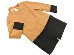 BEAMS HEART ビームスハート バイカラー ノーカラー コート size1/黒ｘベージュ ◇■ レディース