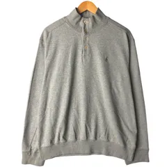 古着 ラルフローレン Ralph Lauren POLO by Ralph Lauren ハーフボタン ワンポイントロゴスウェットシャツ トレーナー/eaa605220