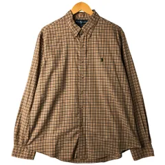 古着 ラルフローレン Ralph Lauren CUSTOM FIT 長袖 ボタンダウンチェックシャツ メンズXL相当/eaa597067