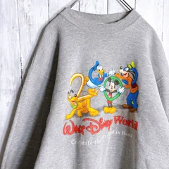 【入手困難】00s Disney Vintage ミッキー プルート ドナルド グーフィー スウェット トレーナー #80