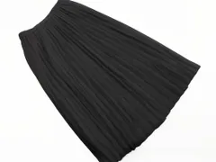 earth music&ecology アースミュージック＆エコロジー ロング プリーツ スカート sizeM/黒 ■■ レディース