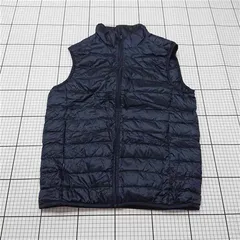 ◇ ⊇ ユニクロ UNIQLO ウルトラライトダウンベスト ネイビー系 M メンズ E  【1511120020889】