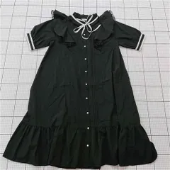 ◇ ⊂ アクシーズファム axes femme フリルレースワンピース ブラック系 レディース F E  【1511120020223】