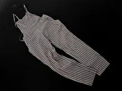 Ungrid アングリッド ストライプ サロペット オーバーオール sizeF/白ｘ青 ■■ レディース