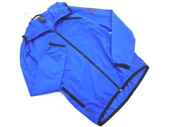 adidas アディダス ロゴ ジップアップ パーカー sizeL/青 ■◇ メンズ