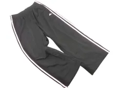 adidas アディダス 裏起毛 ロゴ刺繍 サイドライン トラック パンツ sizeOT/黒 ◇■ レディース