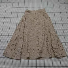 ◇ ⊂ ミッシュマッシュ MISCH MASCH レースフレアスカート ベージュ系 M レディース E  【1511120022067】