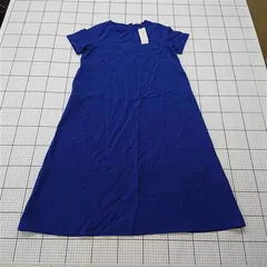 ◇ ⊂ 未使用 サマンサモスモス blue リネンタッチギャザーワンピース ブルー レディース F E  【1511120022364】