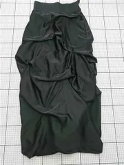 ◇ Θ マヴィーセブン Mavie.7 ギャザーデザインロングスカート ブラック系 M レディース E  【1512010000929】