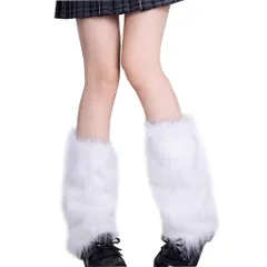 [Kisymear]レッグウォーマー足首ウォーマーレッグウォーマーふわふわ暖かい防寒靴下レディースフェイクファー長靴カフスカバー女性女の子ルーズソックス冷え対策厚手可愛いモダンレト…