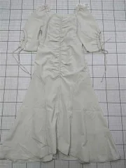 ◇ ⊂ ワンピース ラグナムーン LAGUNAMOON ギャザーデザインワンピース アイボリー系 M レディース E  【1512010000998】