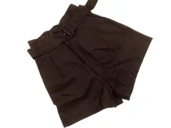INGNI イング 合皮 フェイクレザー ベルト付き ショート パンツ sizeF/ブラウン ◇■ レディース