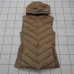 ◇ ⊇ ザラ ZARA フード付き中綿ベスト Sサイズ ベージュ系 レディース E  【1512010001841】