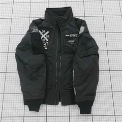 ◇ ⊇ アヴィレックス AVIREX ミリタリーキャンプ MA-1風ジャケット ブラック系 キッズ 120 E  【1512010002824】