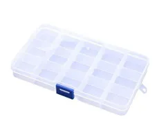 HJ小物収納ケース収納ボックスふたつき透明クリアアクセサリー小物入れ雑貨入れ時計ケース小物収納ケースプラスチック(10グリッド)