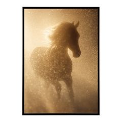 【A3サイズ（約30×42cm）】【lm-poster-7802】【フレーム付き】馬 ホース 絵 絵画 写真 動物 アニマル 北欧 ポップ アート 手書き 安い ポスター  インテリア おしゃれ  プリントポスター フォト イラスト