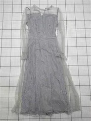 ◇ ⊂ ワンピース ジル バイ ジルスチュアート MIL-175 チュールレースワンピース グレー系 レディース E  【1512010013738】