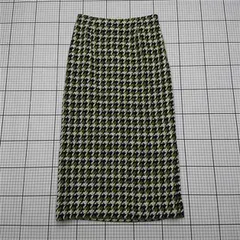 ◇ ⊇ ミラ オーウェン Mila Owen 09WFS185126 千鳥格子柄タイトスカート グリーン系 レディース E  【1512010013707】