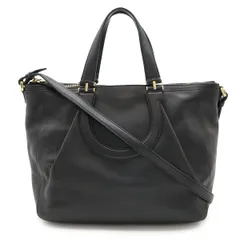 Salvatore Ferragamo サルヴァトーレ フェラガモ ガンチーニ トートバッグ 2WAY ショルダーバッグ レザー ブラック 黒 ゴールド金具 EZ-21 F702 Salvatore Ferragamo サルヴァトーレ フェラガモ ガンチーニ トート