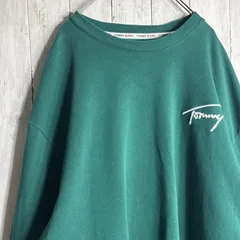 【国内正規品】TOMMY JEANS グリーン スウェット トレーナー #54