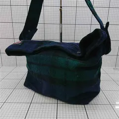 ◇ ⊇ ジョンソンウーレンミルズ Johnson Woolen Mills ウールショルダーバッグ ブラックウォッチ メンズ E  【1512010015565】