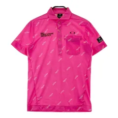 サイズ：M OAKLEY オークリー 434396JP 半袖ポロシャツ スカル 総柄 ピンク系 [240101590752] ゴルフウェア メンズ ストスト