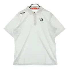 サイズ：LL BRIDGESTONE GOLF  ブリヂストンゴルフ  半袖ポロシャツ ボーダー柄 ホワイト系 [240101590852] ゴルフウェア メンズ ストスト