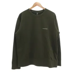 モンベル Montbell コットン スウェット トレーナー XL 長袖 ワンポイント カーキ 2104643 /NU