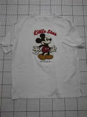 ◇ ⊂ ディズニー Disney ミッキーマウス Little Star 半袖Tシャツ ホワイト系 レディース M E  【1512020000261】