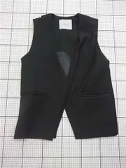 ◇ Θ シーユーエル c.u.l ポリエステルベスト ブラック系 Mサイズ メンズ E  【1512020000575】