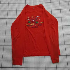 ◇ Θ モンベル mont-bell キッズ長袖Tシャツ 160 レッド系 キッズ E  【1512020001336】