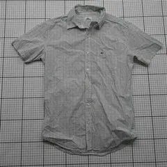 ◇ ⊂ ラコステ LACOSTE CH219E チェック柄半袖シャツ メンズ 日本サイズM E  【1512020007246】