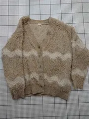 ◇ ⊇ アダムエロペ ADAM ET ROPE モヘア混シャギーカーディガン ベージュ系 レディース E  【1512020007130】