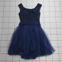 ◇ Θ エメ AIMER 25-7-035 ネイビー系ドレス 9号 レディース E  【1512020008618】