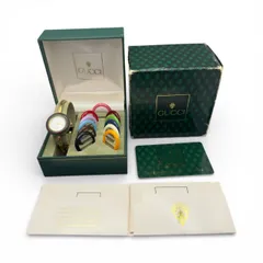 極美品 GUCCI チェンジベゼル 11色 グッチ 腕時計 ブレスレット ウォッチ 稼働品