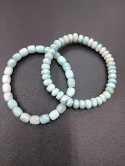 ラリマー 天然石 ブレスレット 2点 セット まとめ 水色 パワーストーン アクセサリー